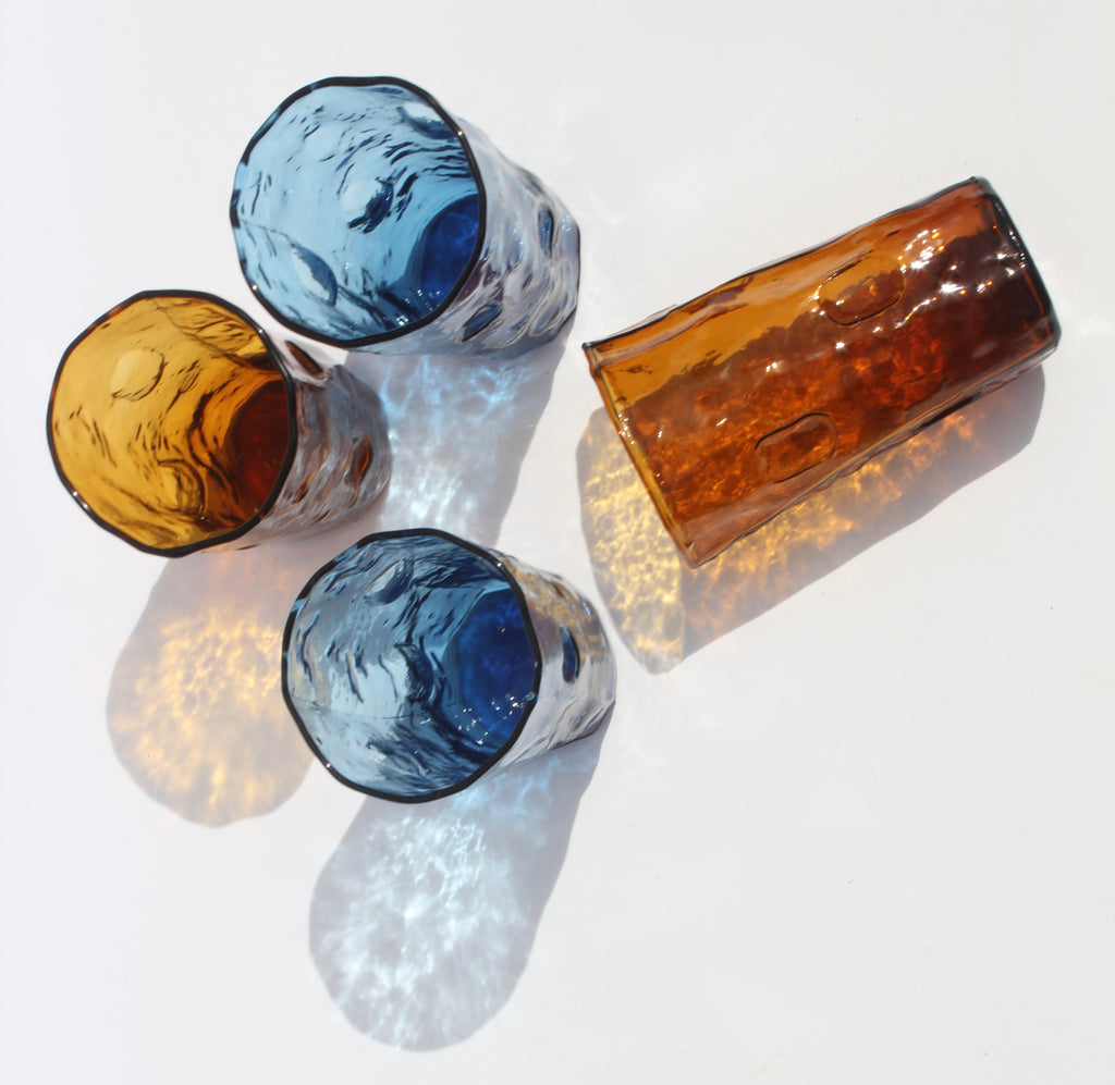 Multicolor Thumbprint Tumbler Glasses