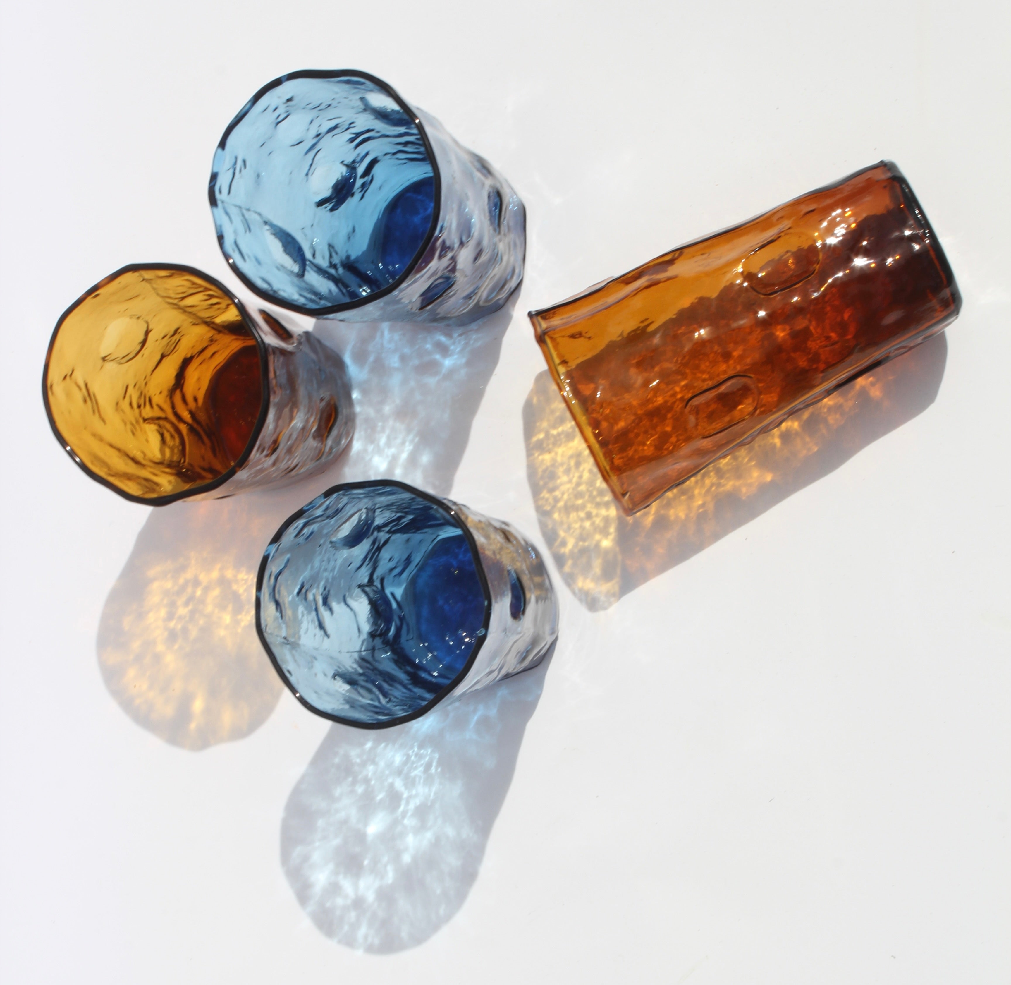 Multicolor Thumbprint Tumbler Glasses