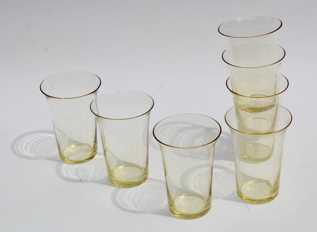 Tulip Stemmed Yellow Glasses