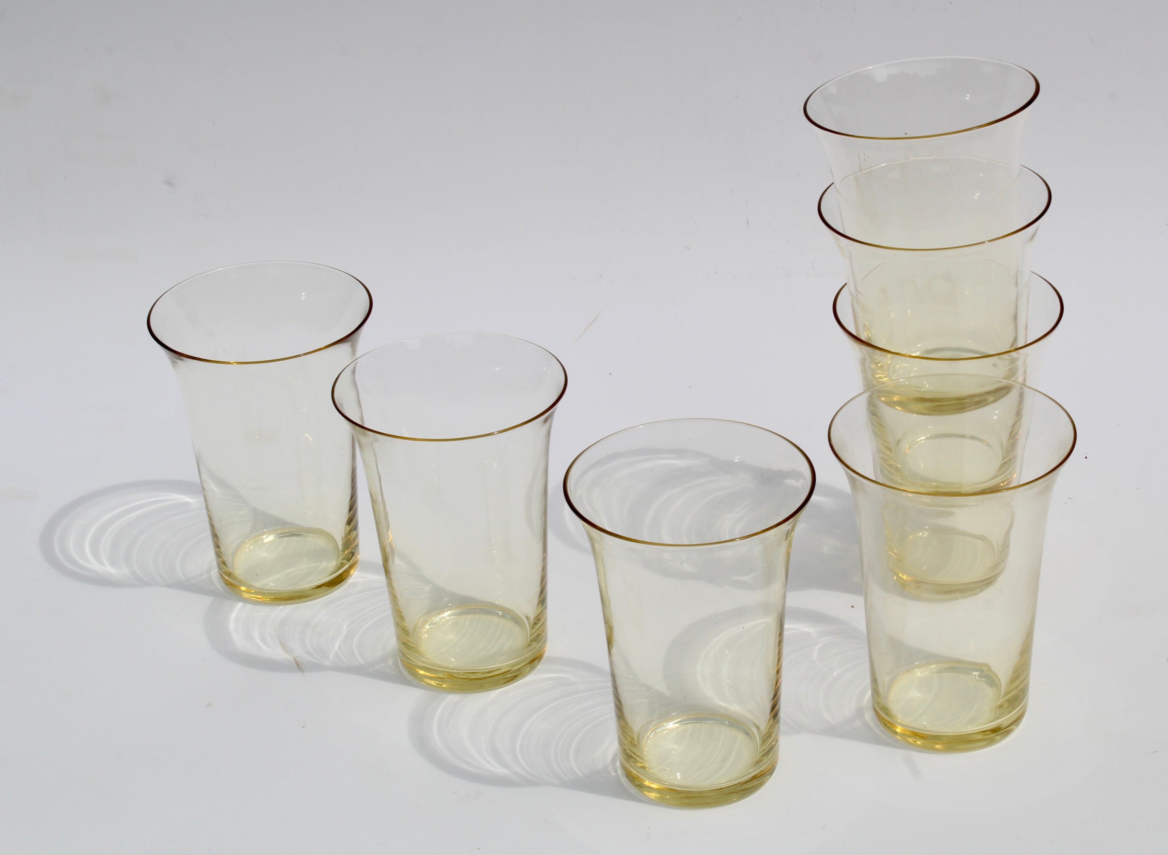 Tulip Stemmed Yellow Glasses