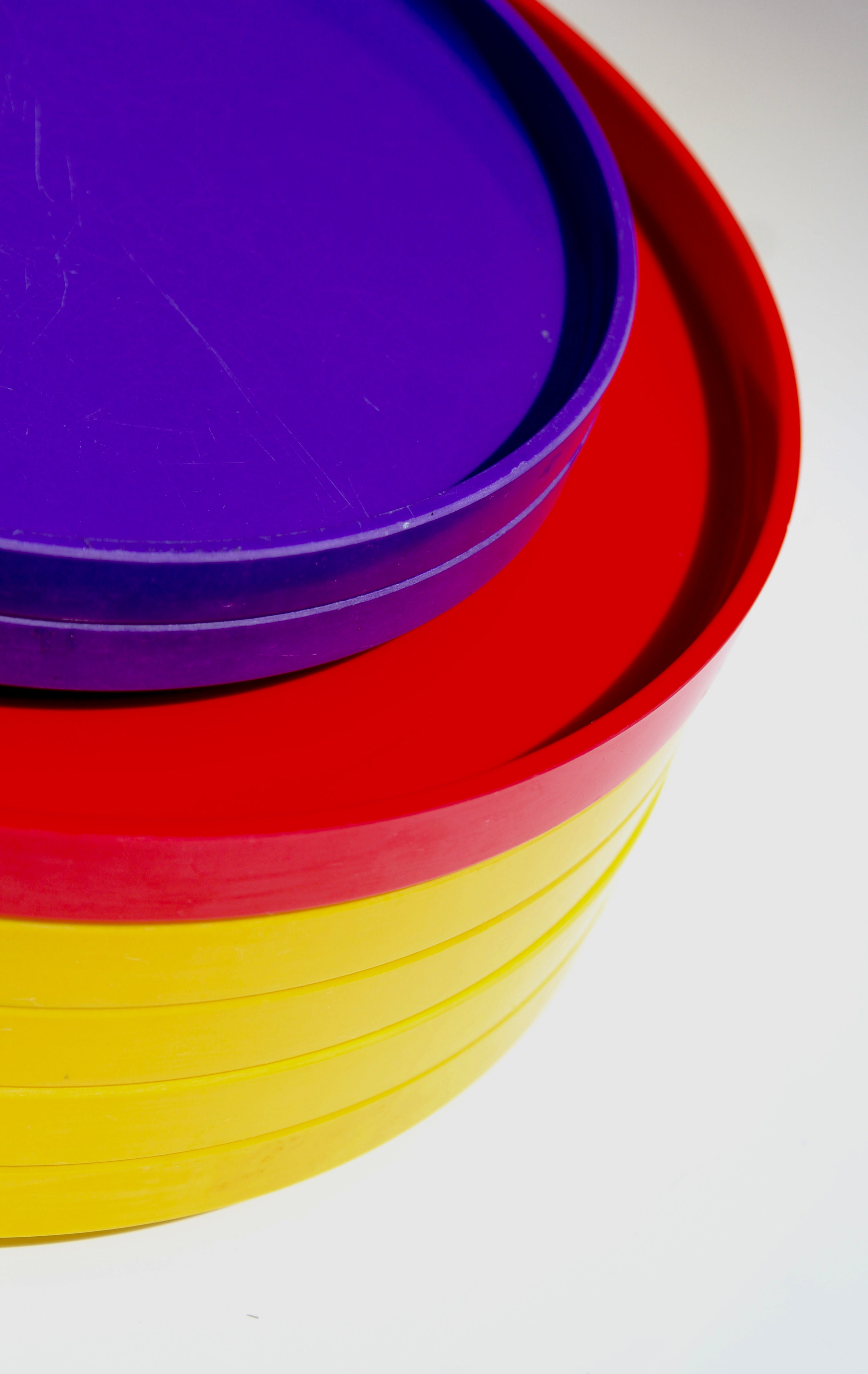 Heller stack of colorful plastic plates