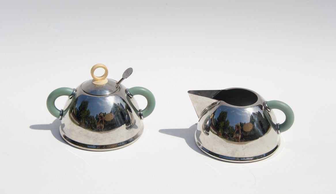 1985 Alessi Sugar Bowl + Creamer
