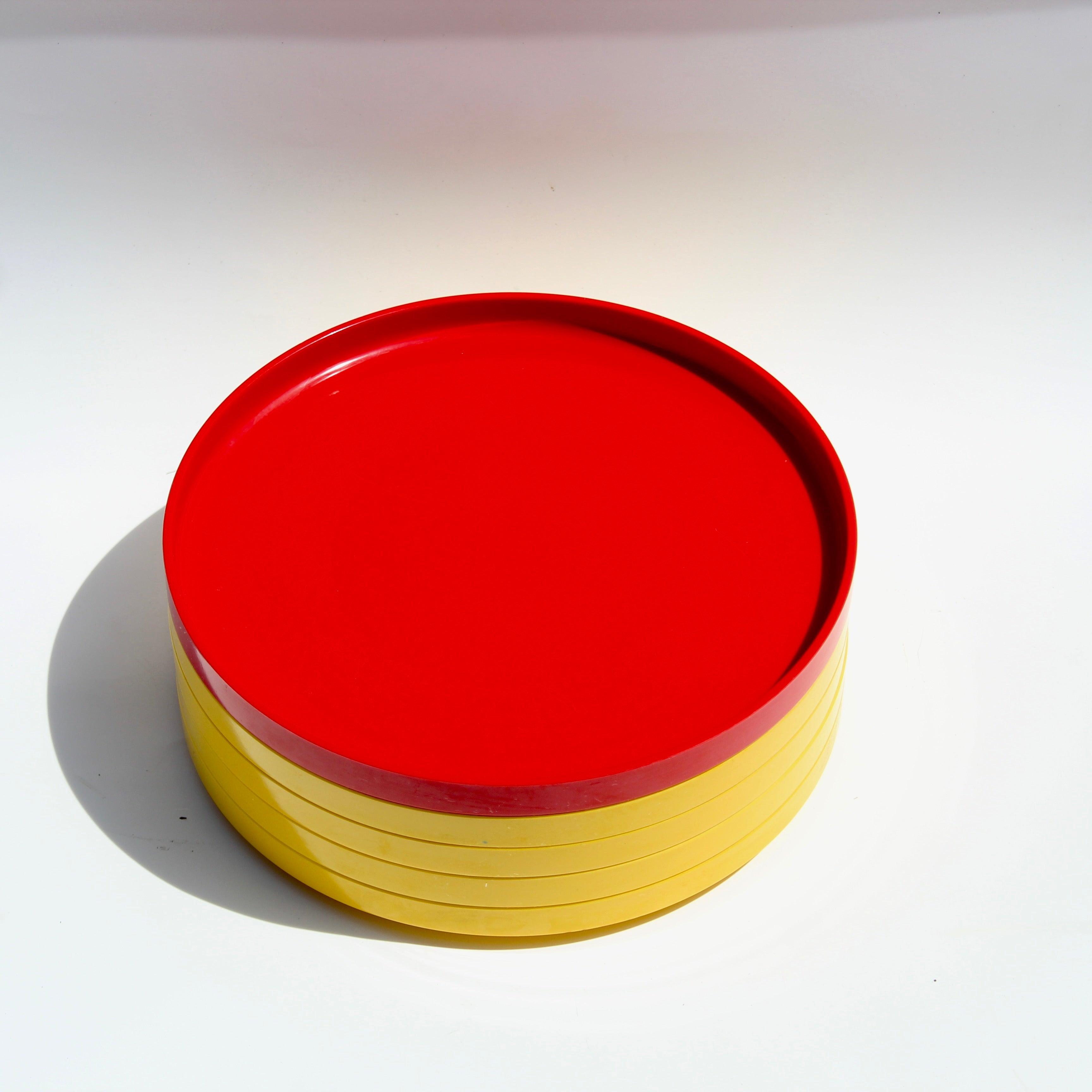 Heller stack of colorful plastic plates