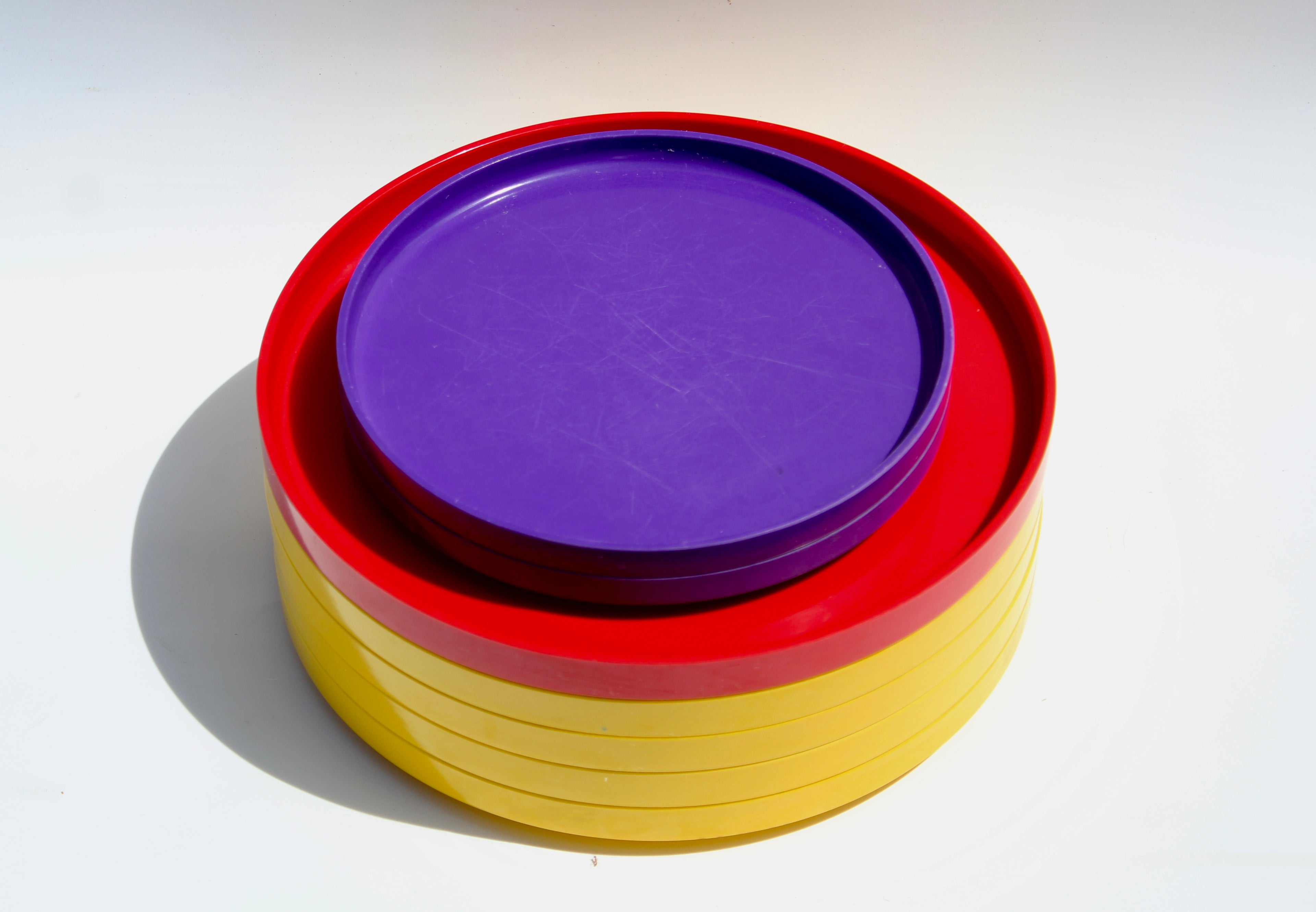 Heller stack of colorful plastic plates