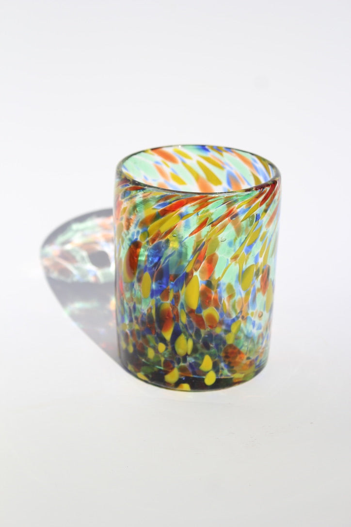 Hand-Blown Confetti Murano Glass Tumbler Set