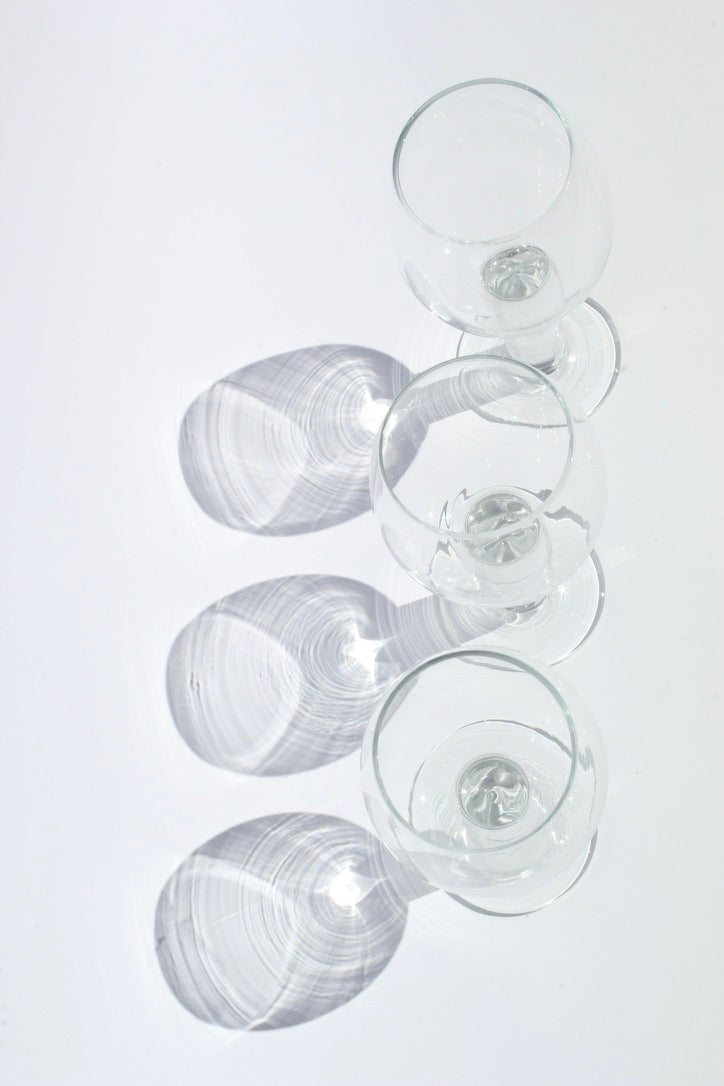 Vintage Orrefors Column Crystal Water Goblet