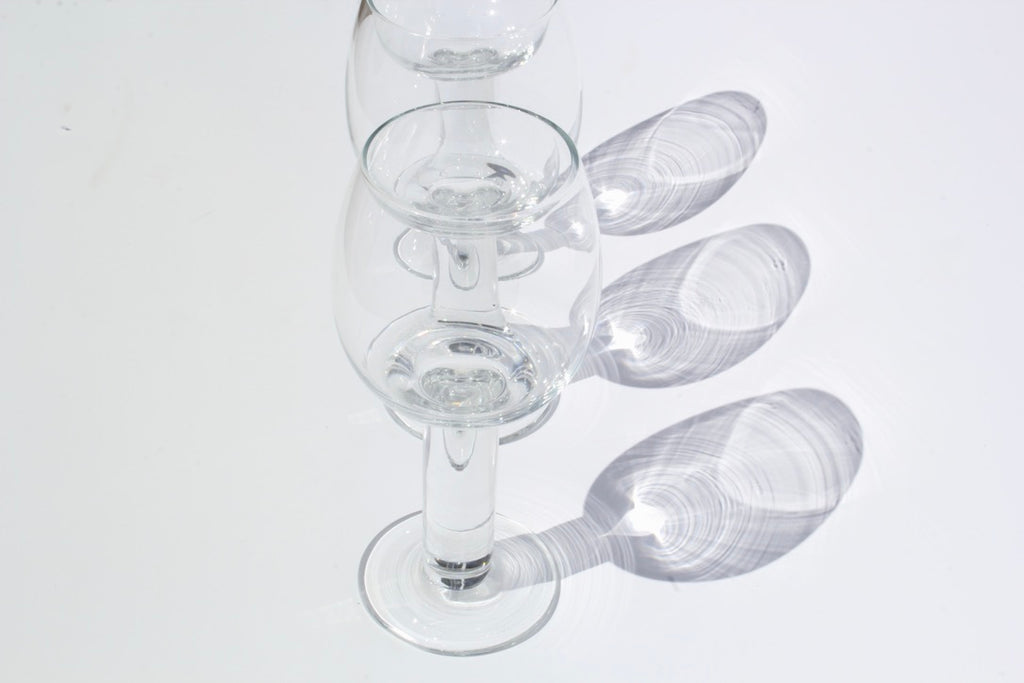 Vintage Orrefors Column Crystal Water Goblet