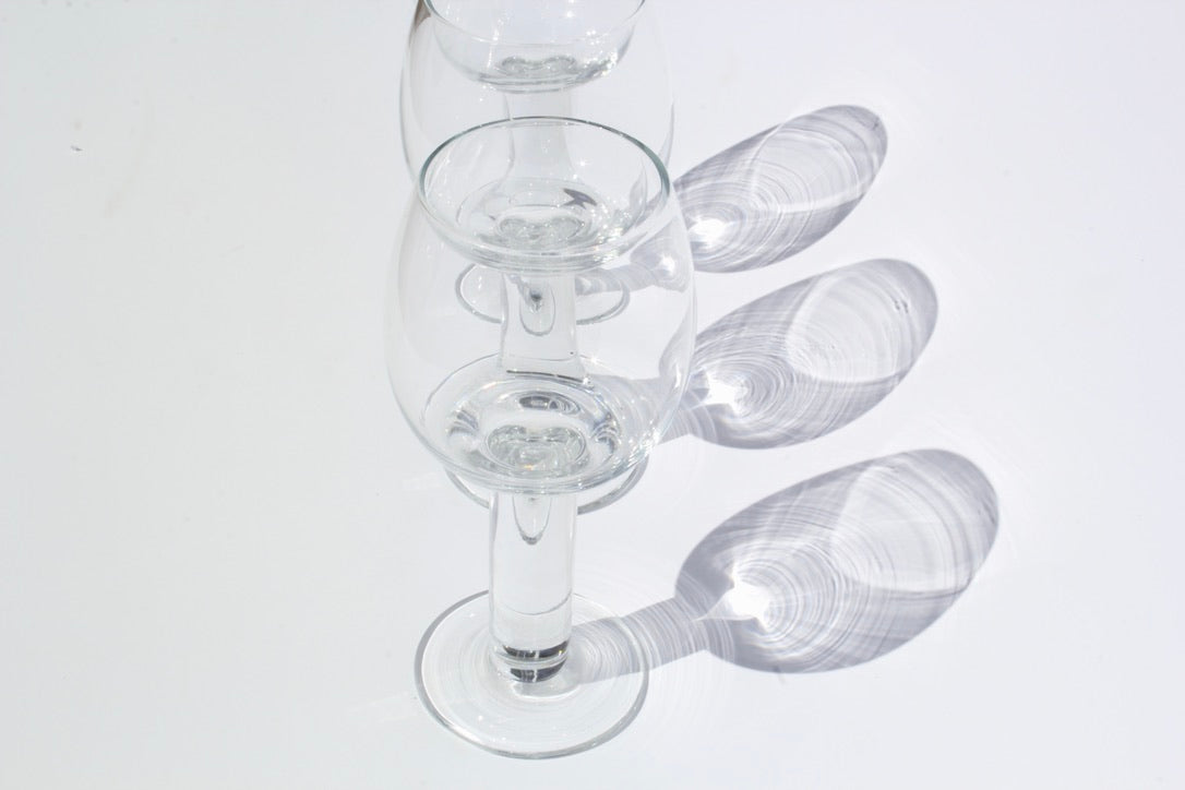 Vintage Orrefors Column Crystal Water Goblet