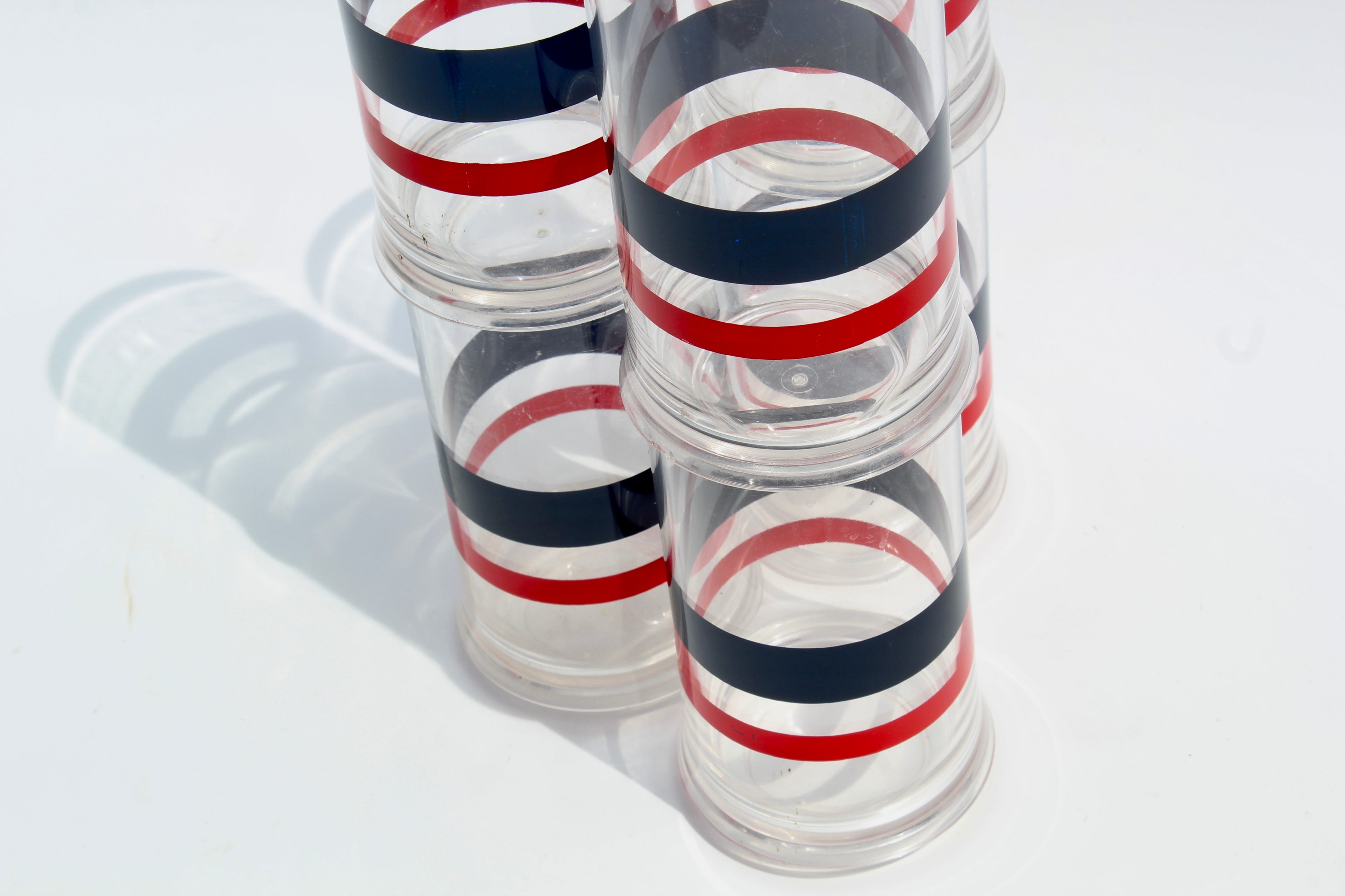 Vintage Guzzini 'Pagoda' Tumblers by Paolo Tilche