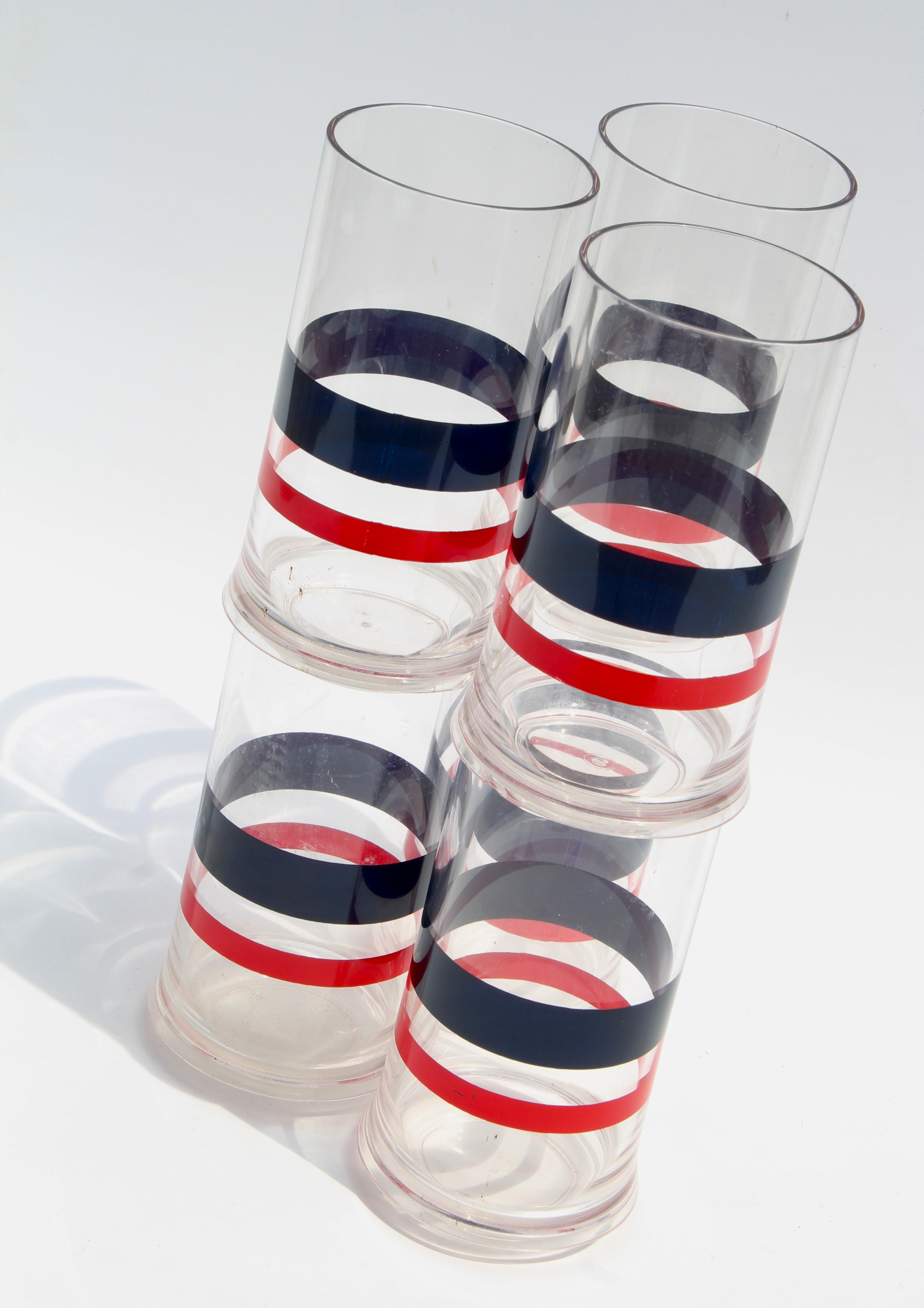 Vintage Guzzini 'Pagoda' Tumblers by Paolo Tilche