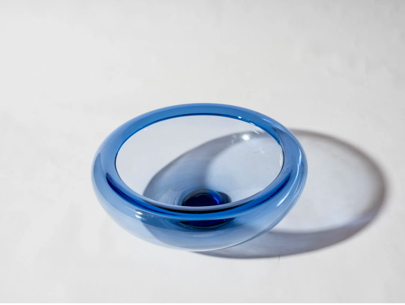 Blue glass bowl 