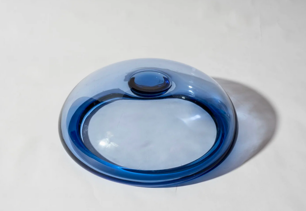 Blue glass bowl 