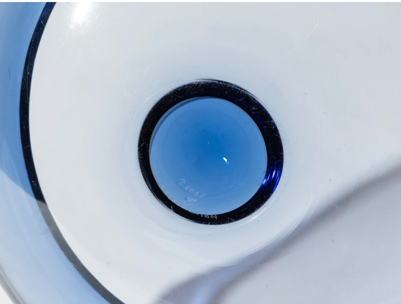 Blue glass bowl 